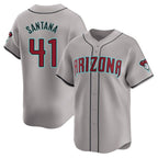 Arizona Diamondbacks #41 Carlos Santana Player Gray AmberGomez Road Limited Home Game Stitched Jerseys