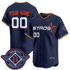 Custom Houston Astros Active Player Navy AmberGomez 2025 City Connect Limited Stitched Jersey