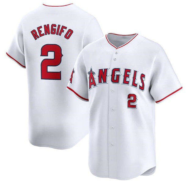 Los Angeles Angels #2 Luis Rengifo White AmberGomez Home Limited Stitched Jersey