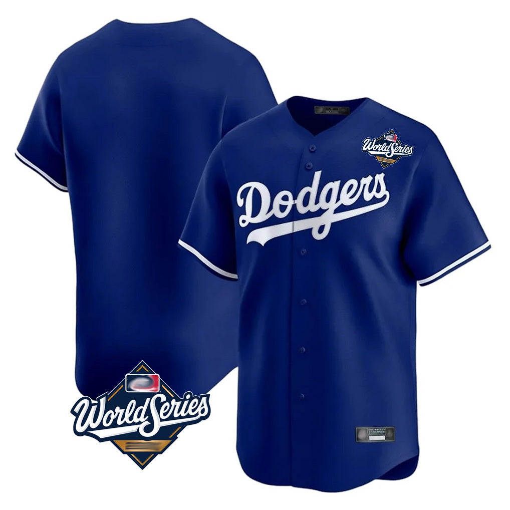 Los Angeles Dodgers Blank Player Royal AmberGomez Limited Home World Series Stitched Jerseys