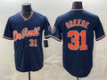 Detroit Tigers #31 Riley Greene Navy AmberGomez 2026 Alternate Vapor Premier Limited Stitched Jersey