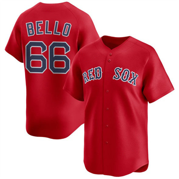 Boston Red Sox #66 Brayan Bello Red AmberGomez 2024 Alternate Limited Stitched Jersey