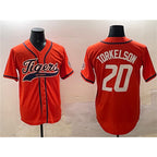 Detroit Tigers #20 Spencer Torkelson Orange AmberGomez With Patch Cool Base Stitched Jersey 2