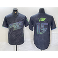 Tampa Bay Rays #15 Josh Lowe Charcoal AmberGomez 2024 City Connect Limited Stitched Jersey
