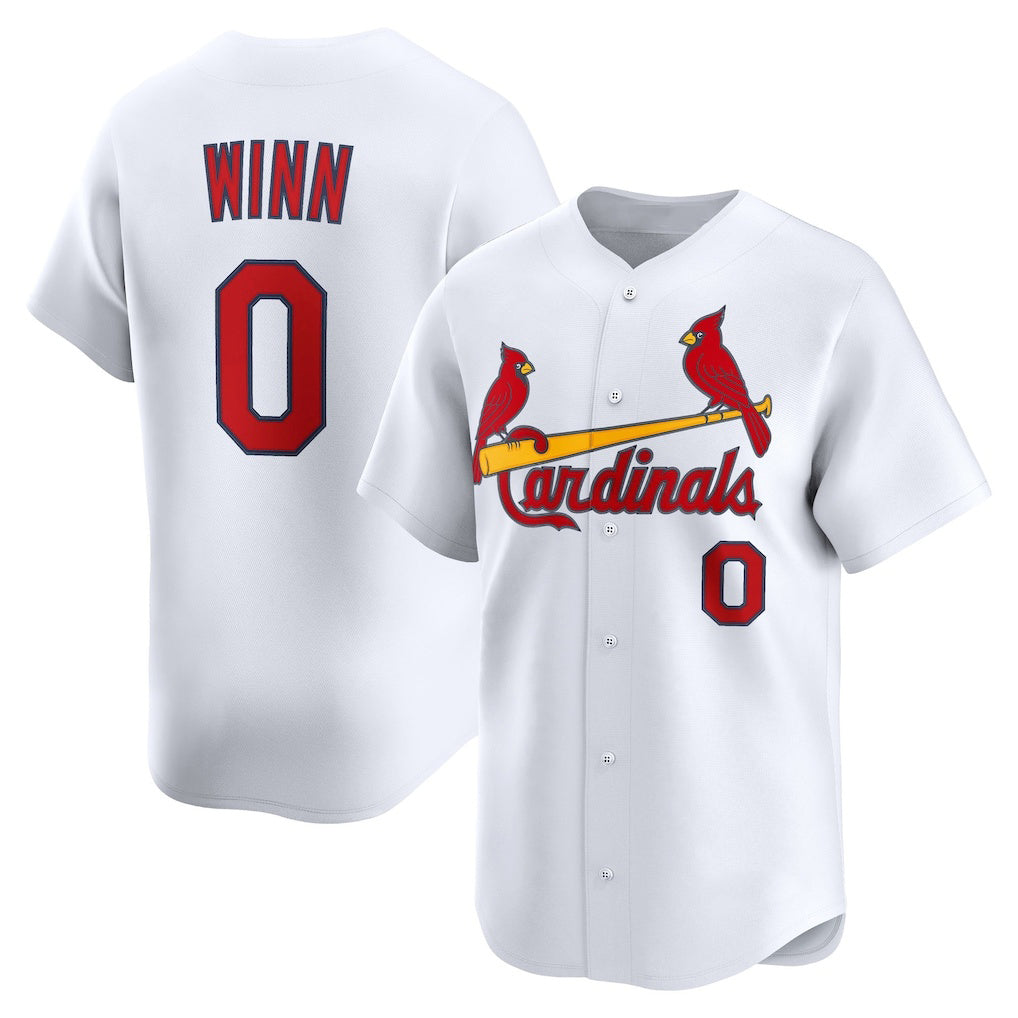 St. Louis Cardinals #0 Masyn Winn White AmberGomez Home Limited Jersey