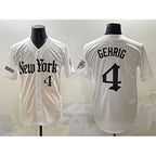 New York Yankees #4 Lou Gehrig White AmberGomez 'Gothic Legacy Edition' Vapor Premier Limited Stitched Jersey