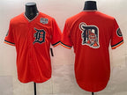 Detroit Tigers Team Big Logo Orange AmberGomez 2026 Alternate USA 250' Patch Vapor Premier Limited Stitched Jersey