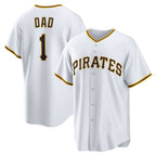 Pittsburgh Pirates #1 Dad Home White AmberGomez Replica Jersey