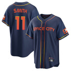 Houston Astros #11 Cam Smith Player Navy AmberGomez City Connect Home Game Stitched Jerseys