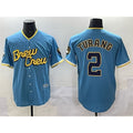 Milwaukee Brewers #2 Brice Turang Powder Blue AmberGomez City Connect Cool Base Stitched Jersey