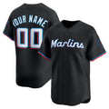 Custom Miami Marlins Black AmberGomez Alternate Limited Jersey