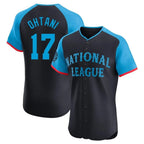 Los Angeles Dodgers #17 Shohei Ohtani Player Black AmberGomez National League All-Star Limited Elite Home Stitched Jerseys