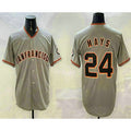 San Francisco Giants #24 Willie Mays Grey AmberGomez Limited Stitched Jersey