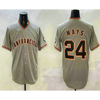 San Francisco Giants #24 Willie Mays Grey AmberGomez Limited Stitched Jersey