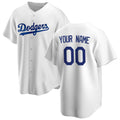 Custom Los Angeles Dodgers White AmberGomez Home Replica Jersey