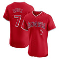 Los Angeles Angels #7 Jo Adell Player Red AmberGomez Home Limited Elite Stitched Jerseys