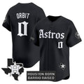 Houston Astros #0 Orbit Black AmberGomez 'Gothic Edition' Vapor Limited Stitched Jersey