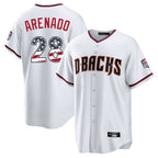 Arizona Diamondbacks #28 Nolan Arenado Player White AmberGomez USA 250 Fourth of July Home Game Stitched Jerseys