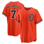 Detroit Tigers #7 Kevin McGonigle Player Orange AmberGomez Home Game Stitched Jerseys