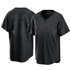 Chicago Cubs #31 Greg Maddux Player Black AmberGomez T-shirt Home Game Stitched Jerseys