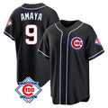 Chicago Cubs #9 Miguel Amaya Player Black AmberGomez Fashion Out 150th Anniversary Game Stitched Jerseys