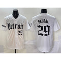 Detroit Tigers #29 Tarik Skubal White AmberGomez 'Motor Gothic Edition' Vapor Premier Limited Stitched Jersey