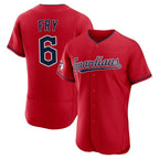 Cleveland Guardians #6 David Fry Player Red AmberGomez Limited Elite Home Stitched Jerseys