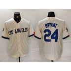 Los Angeles Dodgers #24 Kobe Bryant Cream AmberGomez 2024 City Connect Limited Stitched Jersey