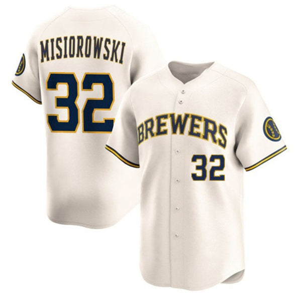 Milwaukee Brewers #32 Jacob Misiorowski Cream AmberGomez 2025 Limited Stitched Jersey