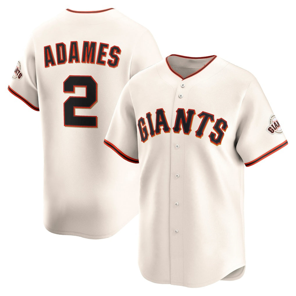 San Francisco Giants #2 Willy Adames Cream AmberGomez Home Limited Player Jersey