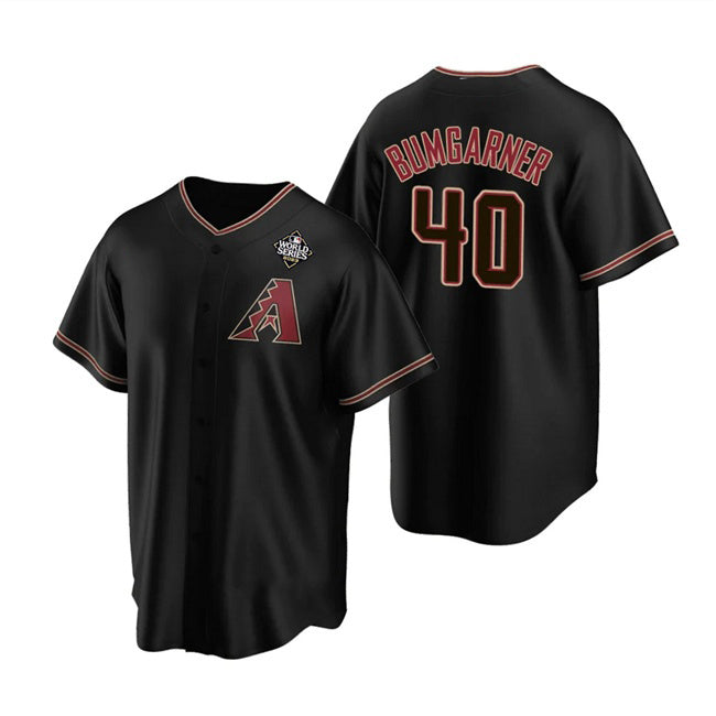 Arizona Diamondbacks #40 Madison Bumgarner Black AmberGomez 2023 World Series Cool Base Stitched Jersey
