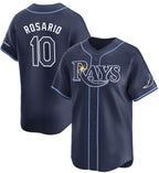 Tampa Bay Rays #10 Amed Rosario Navy AmberGomez Away Limited Stitched Jersey