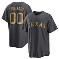 Custom Texas Rangers Active Player Charcoal AmberGomez 2022 All-Star Cool Base Stitched Jersey