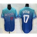 Los Angeles Dodgers #17 Shohei Ohtani Blue AmberGomez 2025 City Connect Limited Stitched Jersey