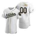 Custom Oakland Athletics White AmberGomez Stitched Flex Base Golden Edition Jersey