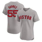 Boston Red Sox #55 Ranger Suarez Player Gray AmberGomez Road Limited Elite Home Game Stitched Jerseys1