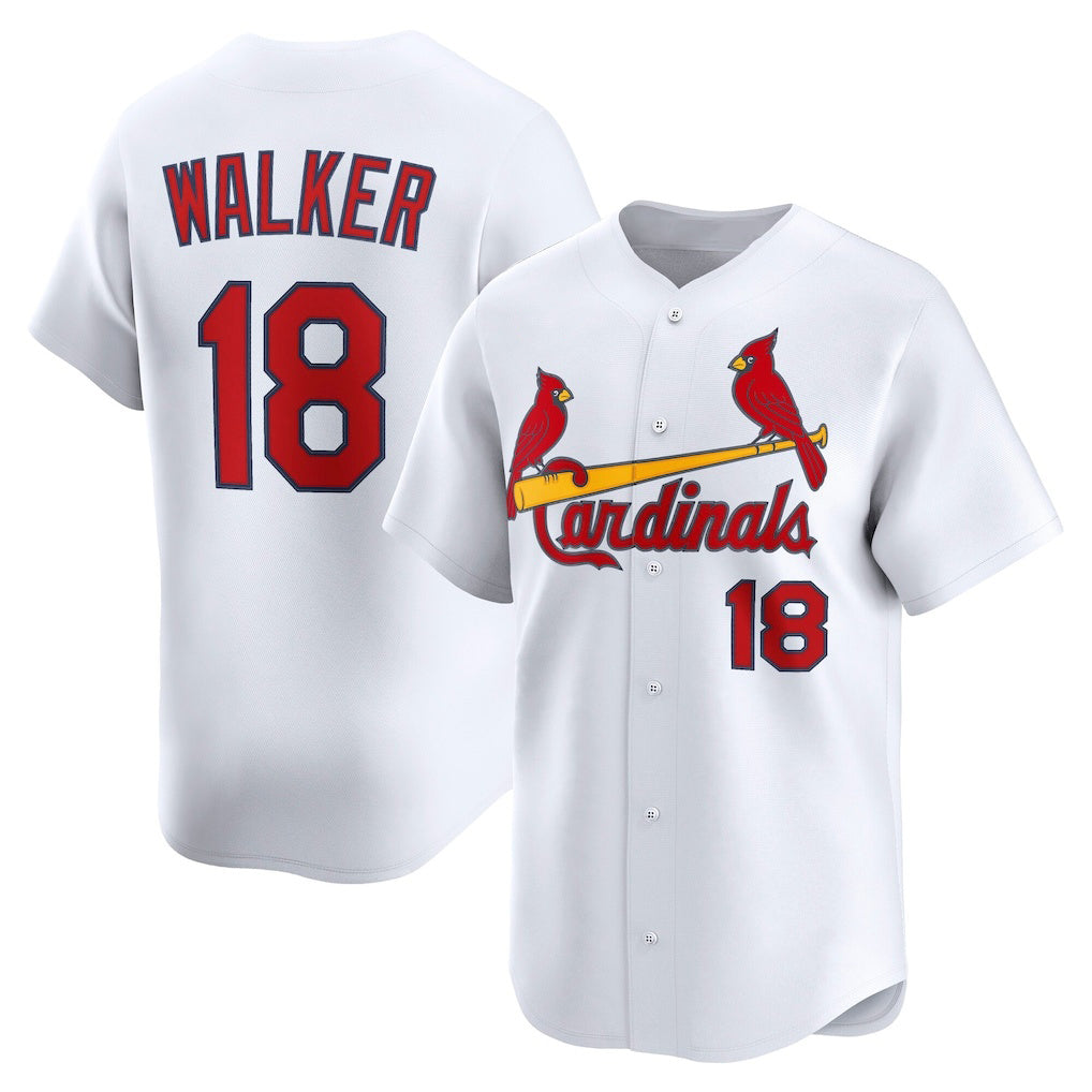 St. Louis Cardinals #18 Jordan Walker White AmberGomez Home Limited Player Jersey