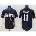 Houston Astros #11 Cam Smith Black AmberGomez Gothic 'Houston Born Barrio Raised' Limited Stitched Jersey