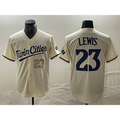 Minnesota Twins #23 Royce Lewis Number Cream AmberGomez Cool Base Stitched Jerseys