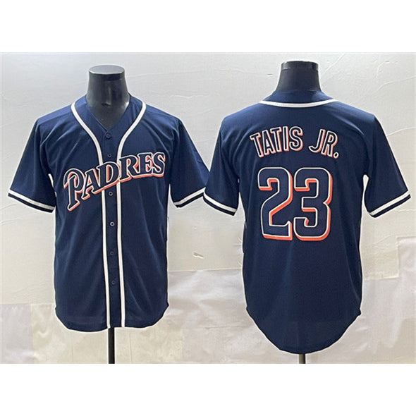 San Diego Padres #23 Fernando Tatis Jr. Navy AmberGomez Stitched Jersey