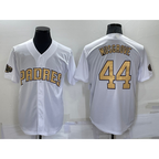 San Diego Padres #44 Joe Musgrove White AmberGomez 2022 All Star Stitched Cool Base Jersey