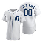 Custom Detroit Tigers White AmberGomez 2020 Stitched Flex Base Jersey