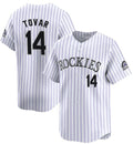 Colorado Rockies #14 Ezequiel Tovar White White AmberGomez Home Limited Stitched Jersey