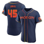 Houston Astros #45 Tatsuya Imai Player Navy AmberGomez City Connect Limited Elite Home Stitched Jerseys