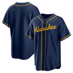 Milwaukee Brewers Navy AmberGomez Alternate Replica Team Jersey