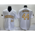 San Diego Padres #44 Joe Musgrove Number White AmberGomez 2022 All Star Stitched Cool Base Jersey