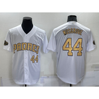 San Diego Padres #44 Joe Musgrove Number White AmberGomez 2022 All Star Stitched Cool Base Jersey