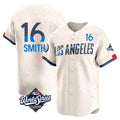 Los Angeles Dodgers #16 Will Smith Player Cream AmberGomez World Series City Connect Limited Home Stitched Jerseys