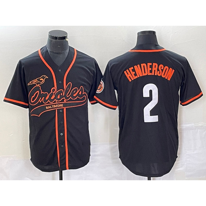 Baltimore Orioles #2 Gunnar Henderson Black AmberGomez Cool Base Stitched Jersey