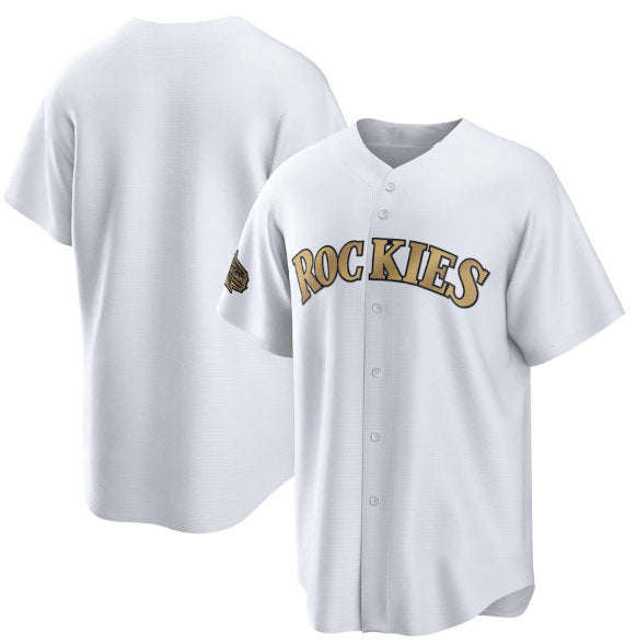 Colorado Rockies Blank White AmberGomez 2022 All-Star Cool Base Stitched Jersey